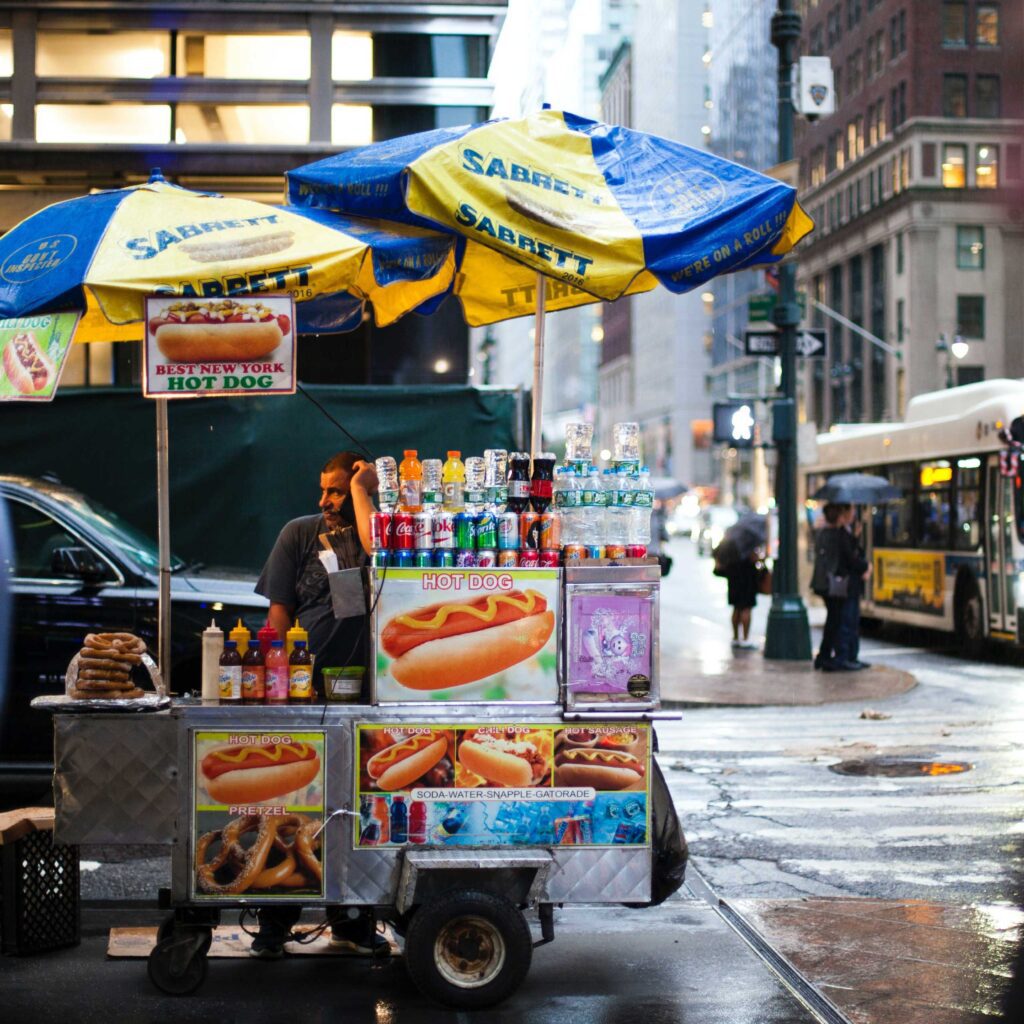 hot dog stand