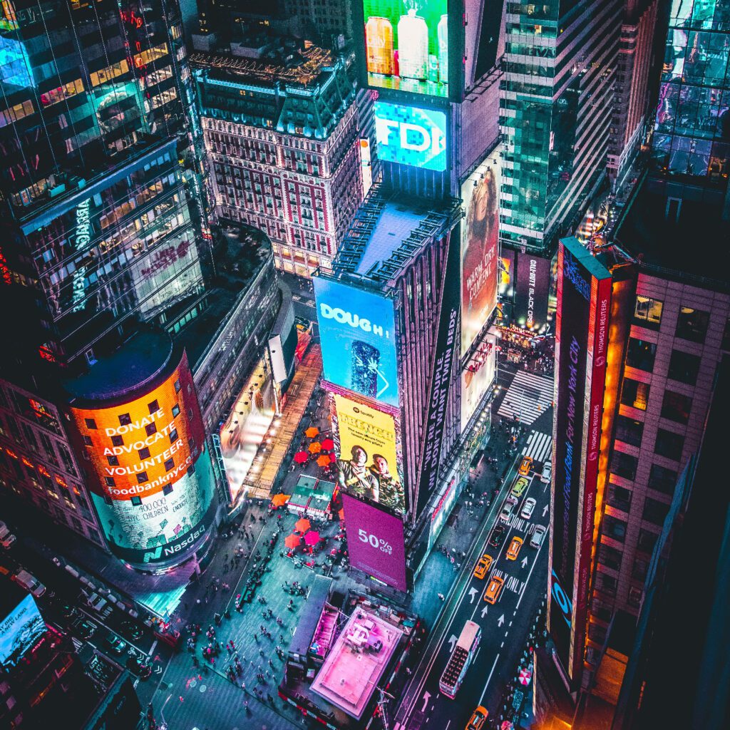 aerial view of New York City