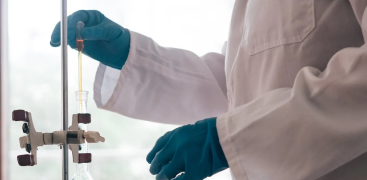 a chemist working in a lab