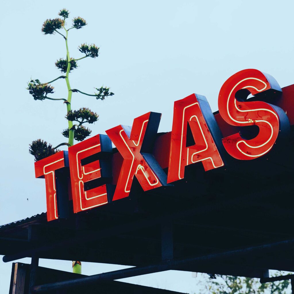 TEXAS sign