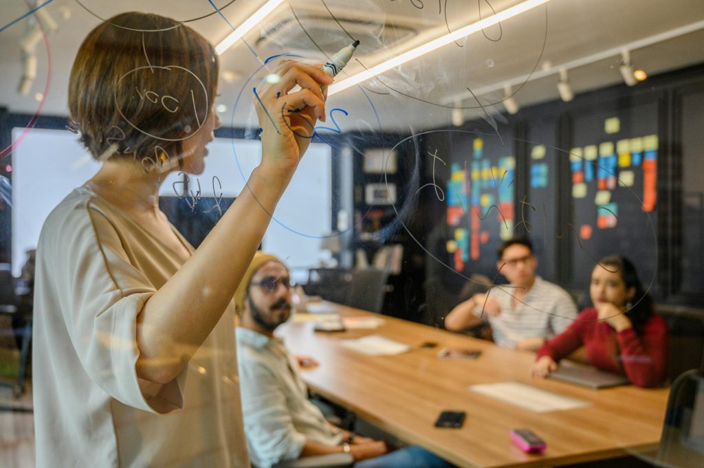 Corporate team meeting