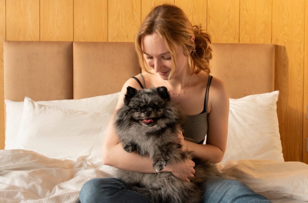 Woman with her dog