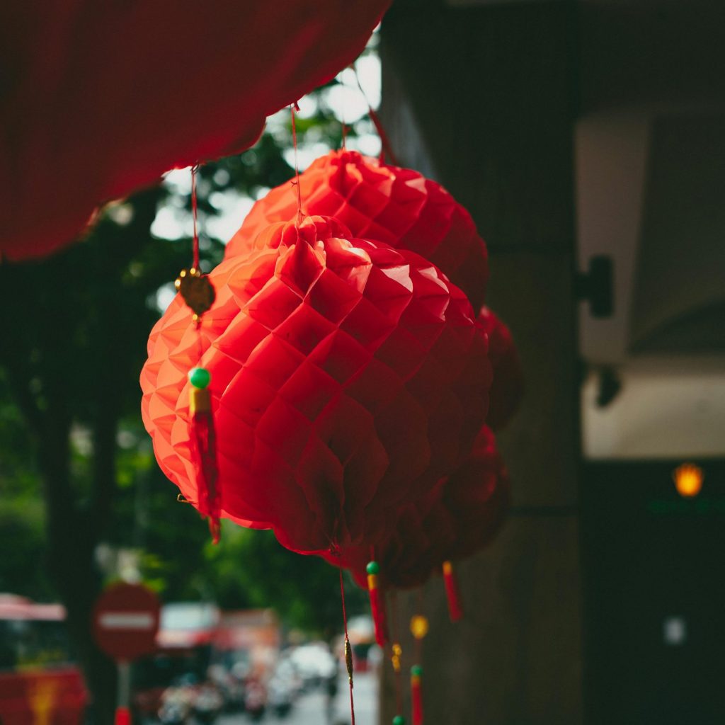 Red Lanterns Hanging