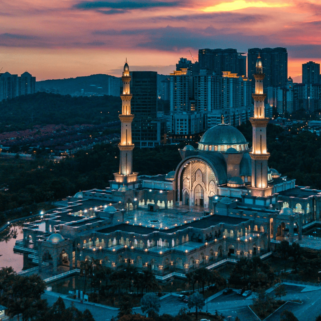 Masjid Wilayah Persekutuan at Sunset.