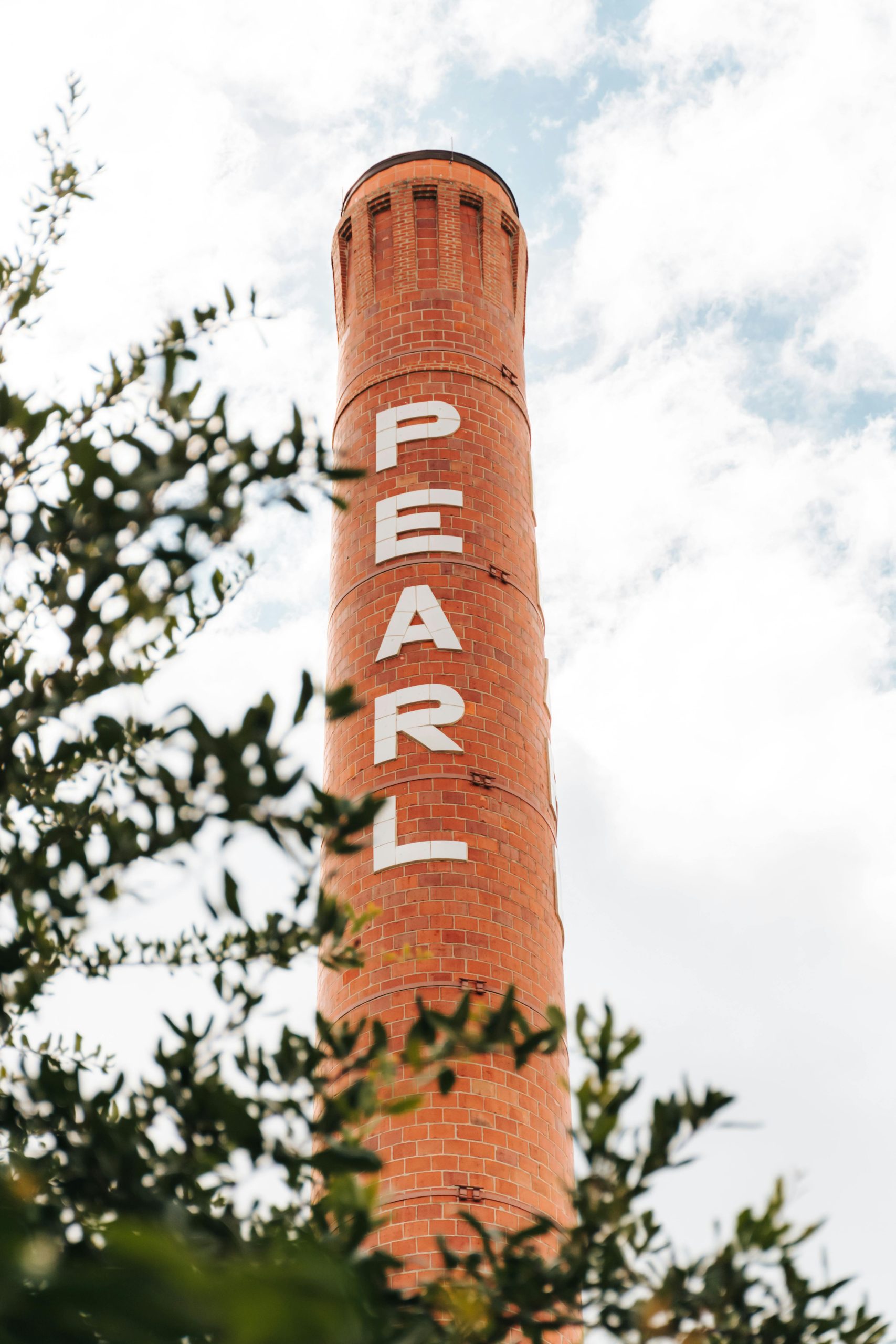 Brick Chimney Tower of Pearl Brewery in Texas.