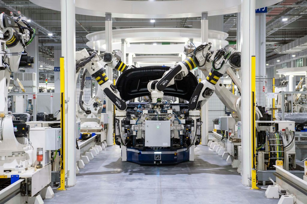 Assembling Machines in Factory.