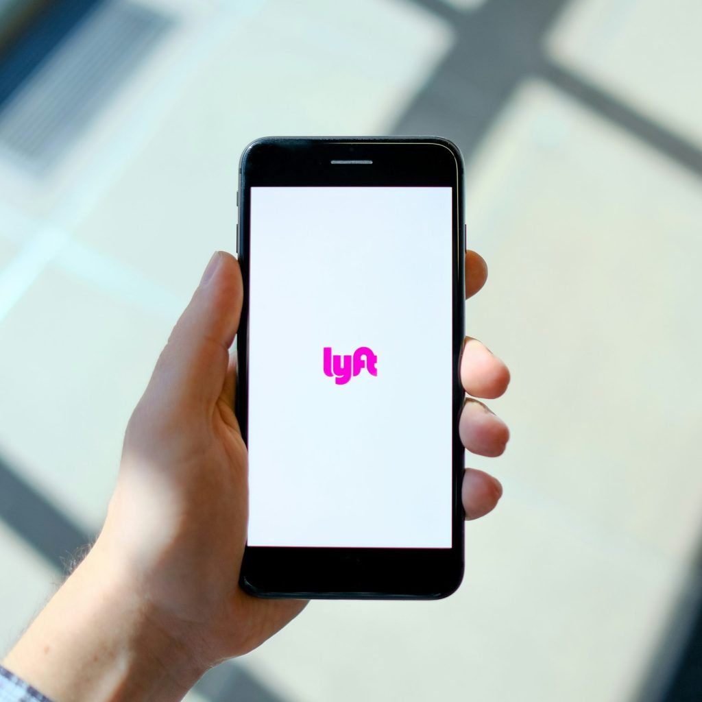 Lyft On The Phone.