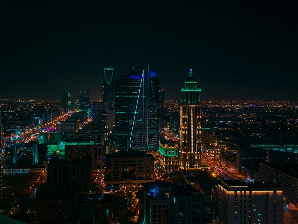 Riyadh at night.