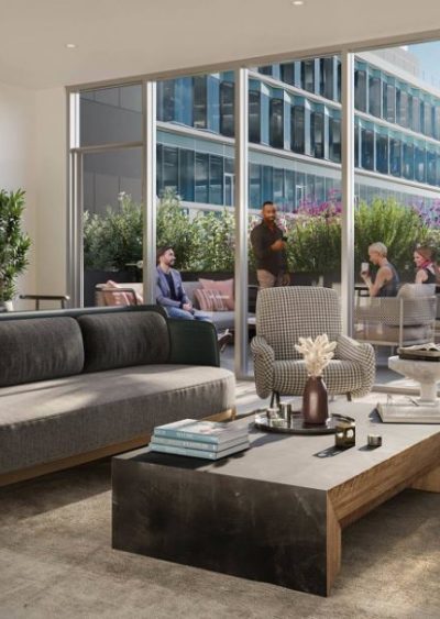 Residences At West Edge common area.