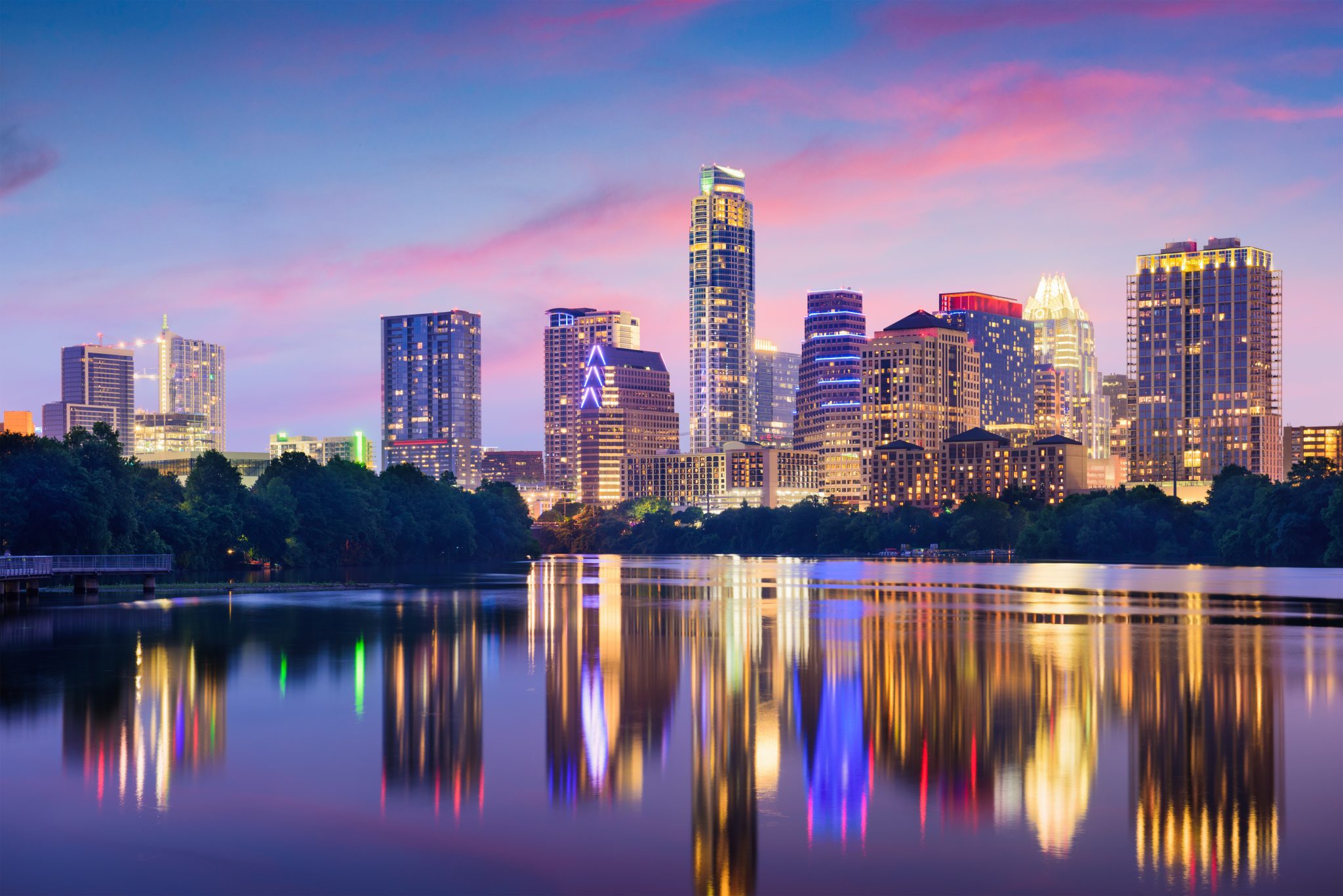 Austin, Texas, USA downtown skyline.